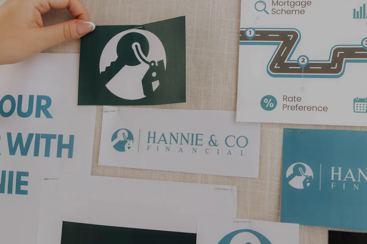 Hannie going through the Hannie & Co Financial client materials
